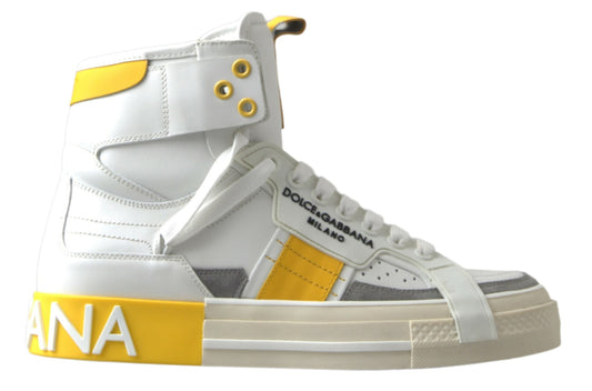 Dolce & Gabbana High-Top Perforated Leather Sneakers | Fashionsarah.com