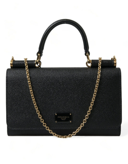 Fashionsarah.com Fashionsarah.com Dolce & Gabbana Elegant Leather Chain-Strapped Phone Case