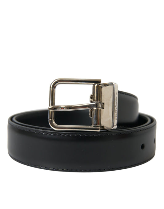Fashionsarah.com Fashionsarah.com Dolce & Gabbana Elegant Black Calf Leather Belt