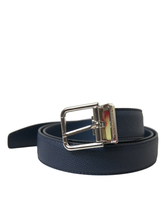 Fashionsarah.com Fashionsarah.com Dolce & Gabbana Elegant Navy Blue Leather Belt