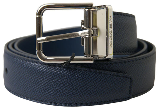 Fashionsarah.com Fashionsarah.com Dolce & Gabbana Aquamarine Blue Leather Belt
