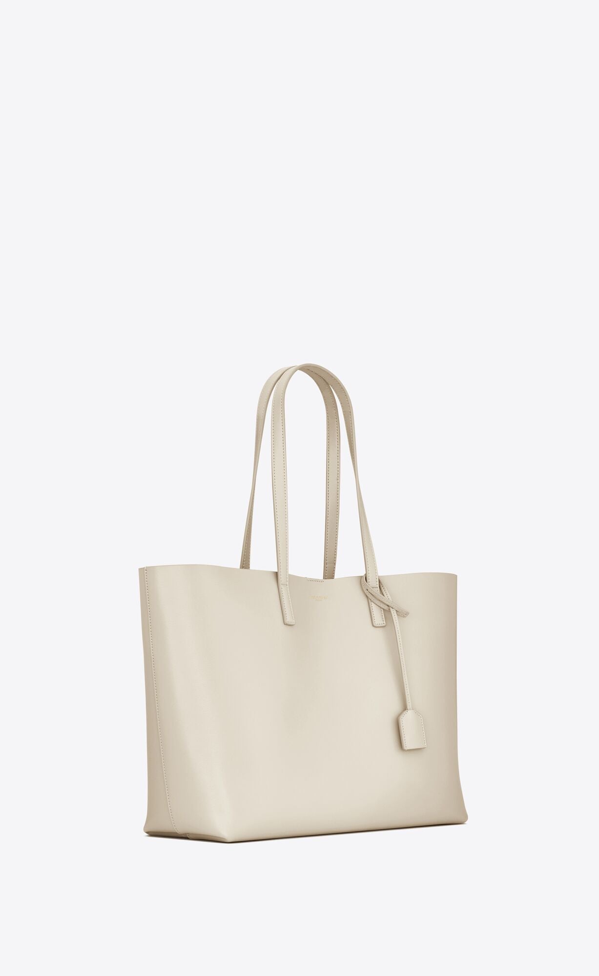 Saint Laurent White Calf Leather Tote Shoulder Bag | Fashionsarah.com