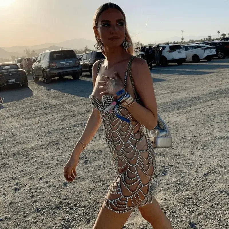 Fashionsarah.com Rave Party Crystal Dress