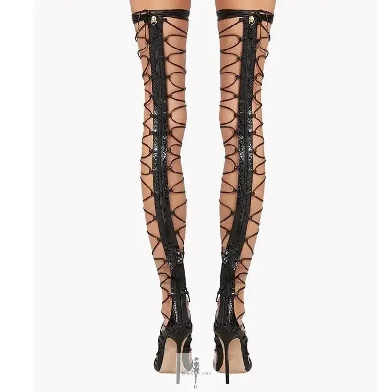 Fashionsarah.com Fashionsarah.com Luxury Lace Up Gladiator Summer Boots