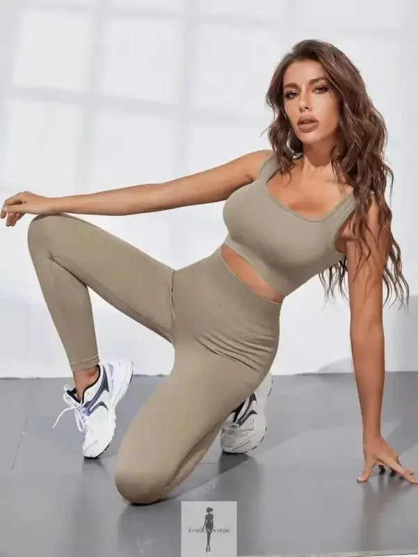 Fashionsarah.com Fashionsarah.com 2pcs Seamless High Stretch Tummy Control Leggings