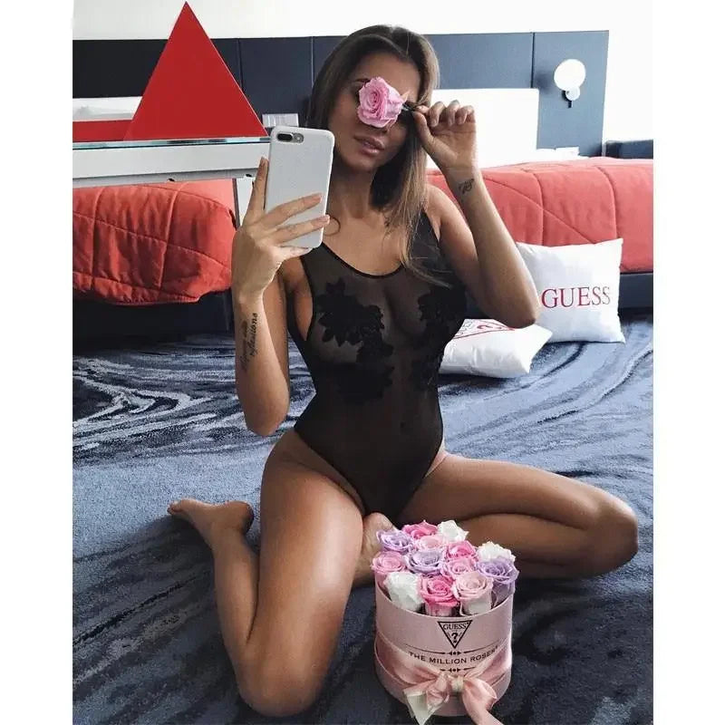 Black Mesh Bodysuit | Fashionsarah.com