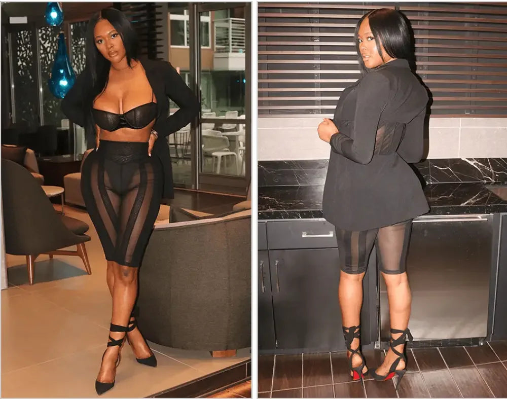 Women Blazer with Capri Leggings | Fashionsarah.com