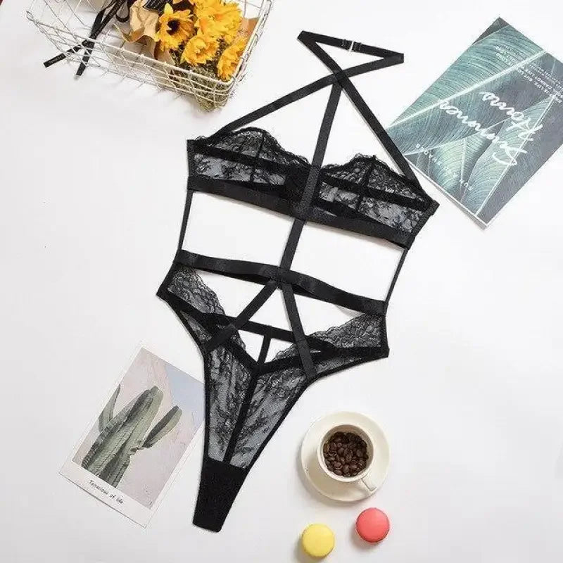 Halter Lace Bodysuit | Fashionsarah.com