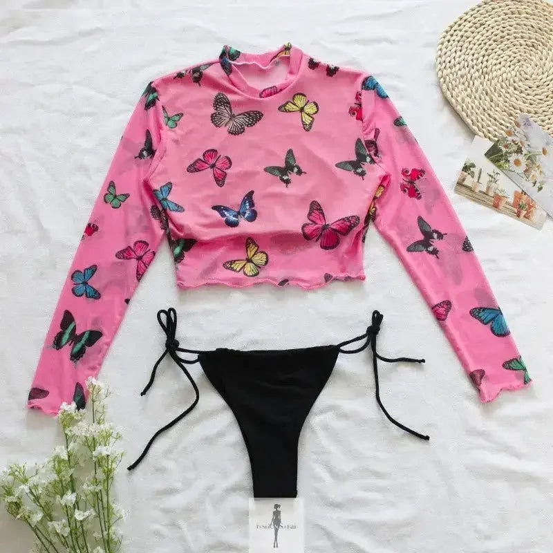 Fashionsarah.com Fashionsarah.com Summer beach wear cover up with Thong bikini set