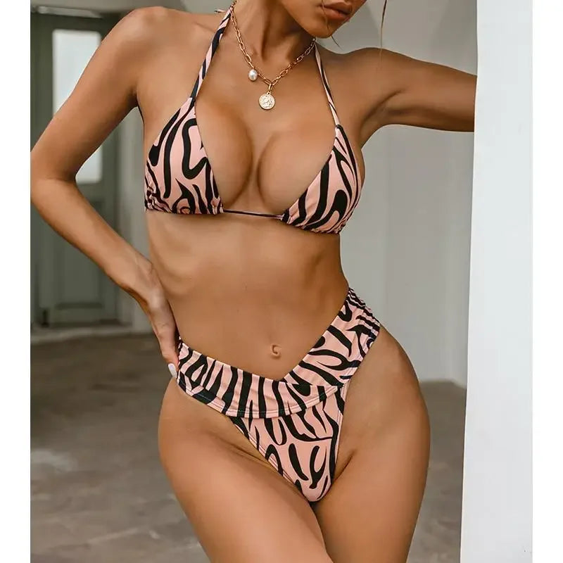 High Waist Zebra Bikini | Fashionsarah.com