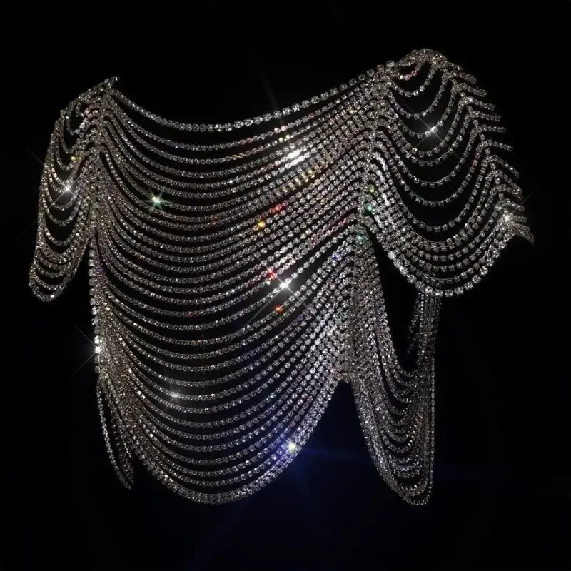 Rhinestone Chest Shoulder | Fashionsarah.com