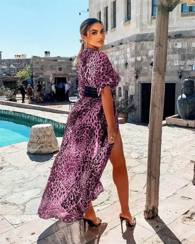 Loose Leopard Beach Dress | Fashionsarah.com