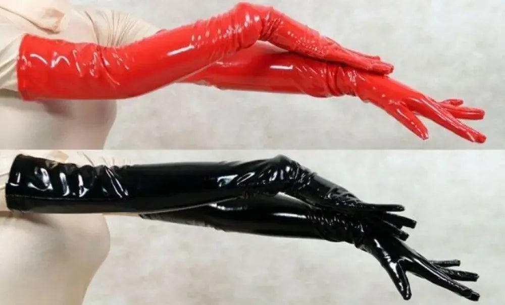 Shiny Latex Long Gloves | Fashionsarah.com