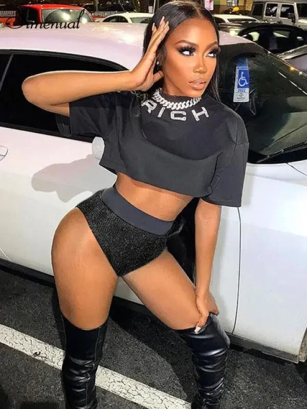 High Waist Shiny Bottoms | Fashionsarah.com