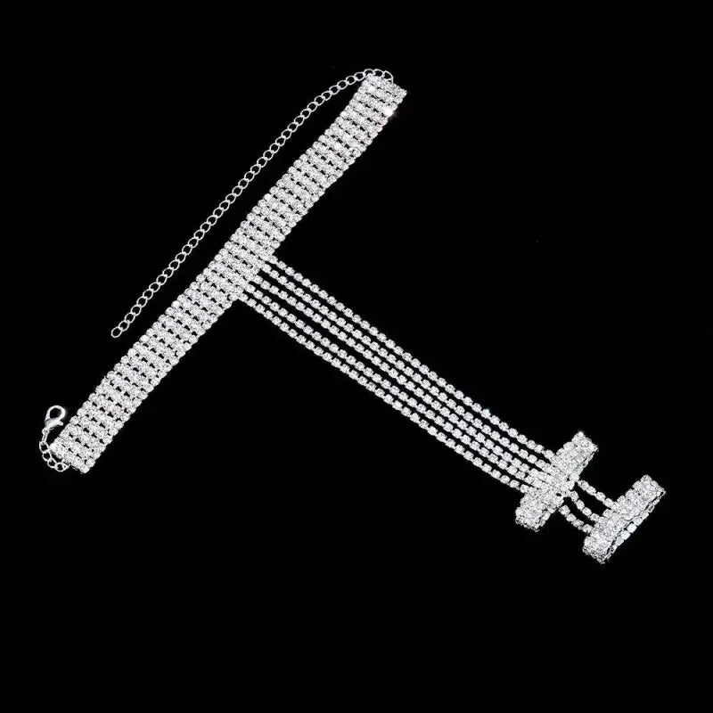 Rhinestone Finger Ring Bracelet | Fashionsarah.com