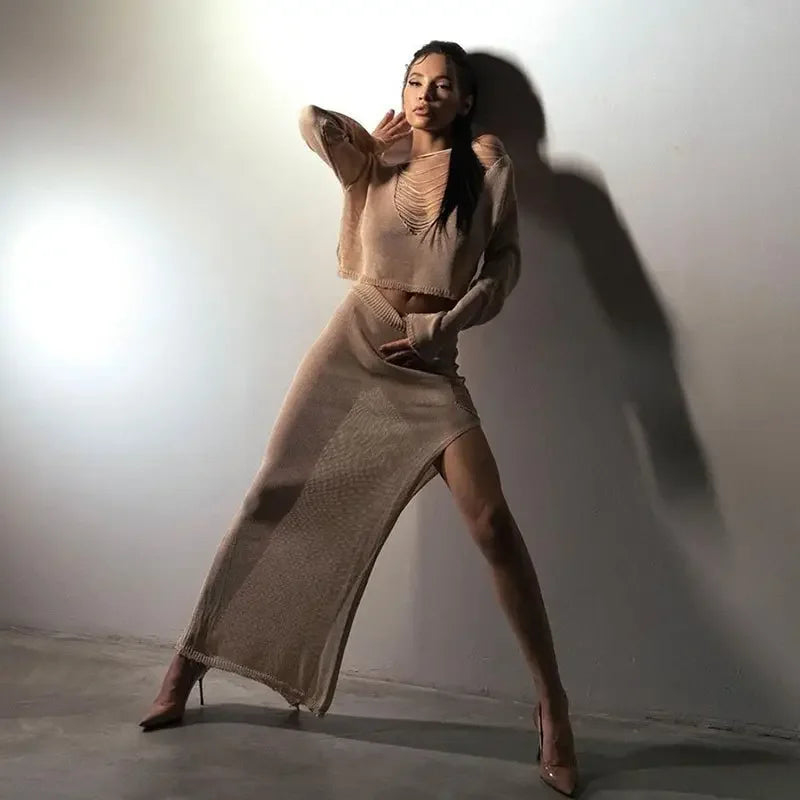 Hollow Out Beach Skirt Sets | Fashionsarah.com