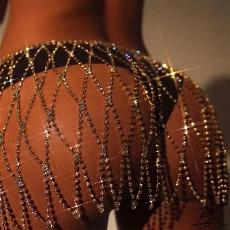 Rhinestone Tassel waist chains | Fashionsarah.com