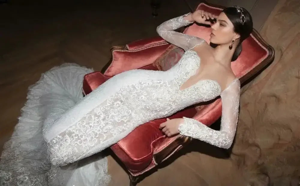 Luxurious Lace Wedding Dress with Cape | Fashionsarah.com