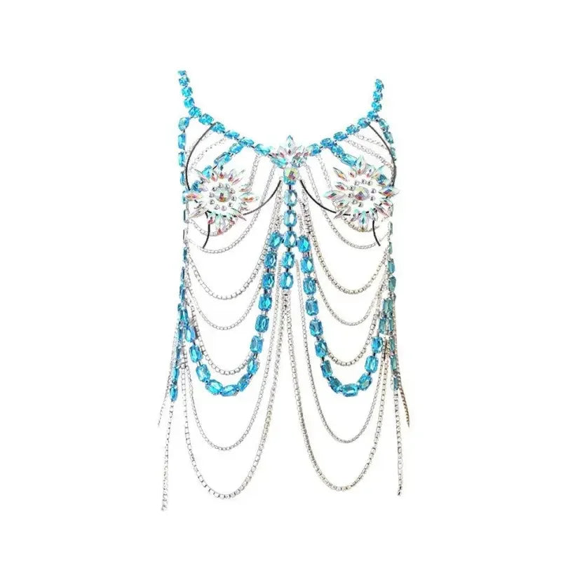 Colorful Crystal Hollow Metal Top | Fashionsarah.com