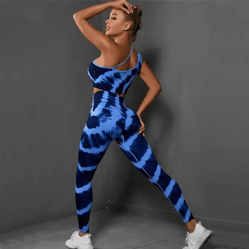 One Shoulder Women's Yoga Set | Fashionsarah.com