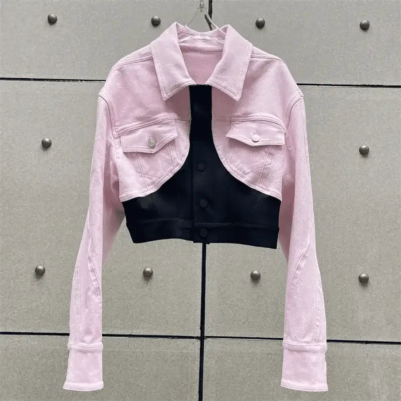 Denim Contrast Jackets | Fashionsarah.com