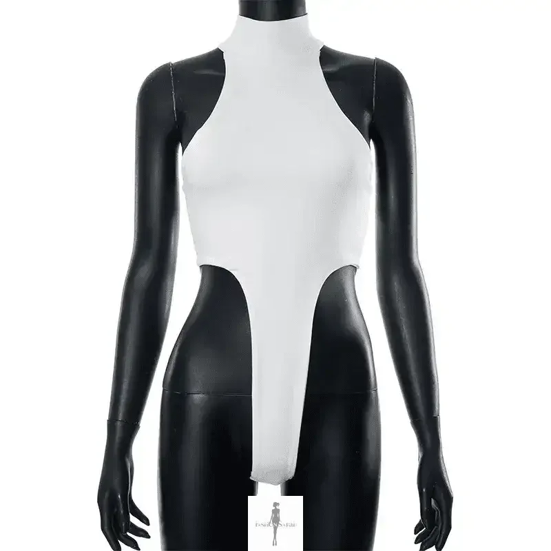 Fashionsarah.com Fashionsarah.com High Turtle Neck Thong Bodysuit