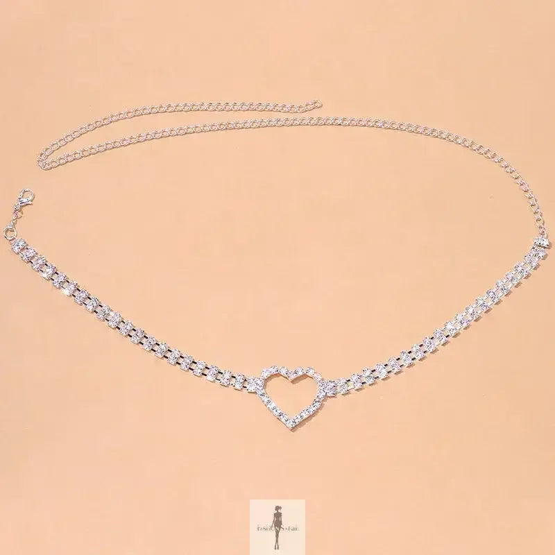 Fashionsarah.com Fashionsarah.com Sexy Rhinestone Heart Leg Thigh Chain