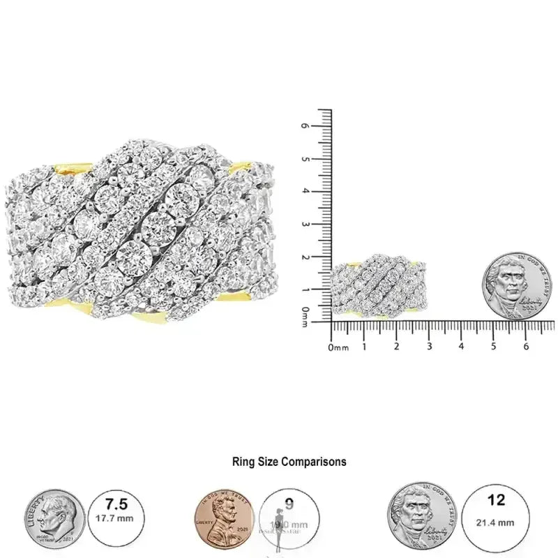 10K Yellow Gold with Diamond Ring 3.00 cttw - Fashionsarah.com