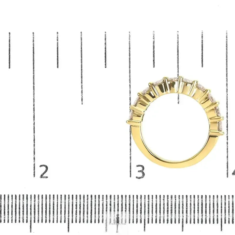 Fashionsarah.com Fashionsarah.com 14K Gold with Brilliant Cut Diamond 10 Stone Ring