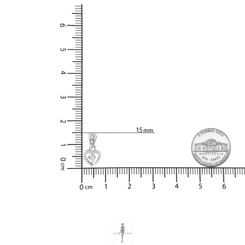 Fashionsarah.com Fashionsarah.com 14K White Gold with Diamond Heart Earrings