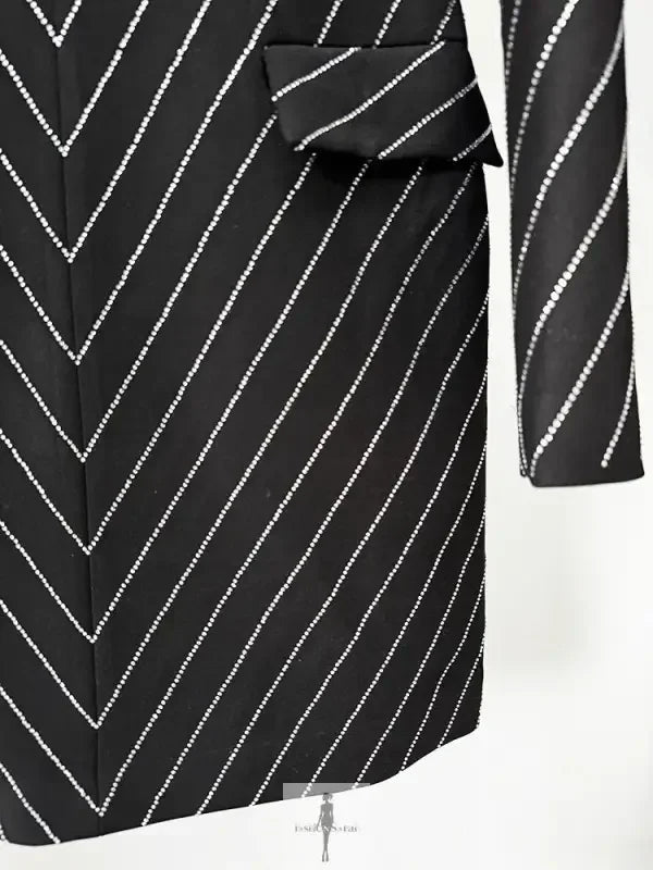 Fashionsarah.com Fashionsarah.com Women's Diamonds Beaded Blazer Dress