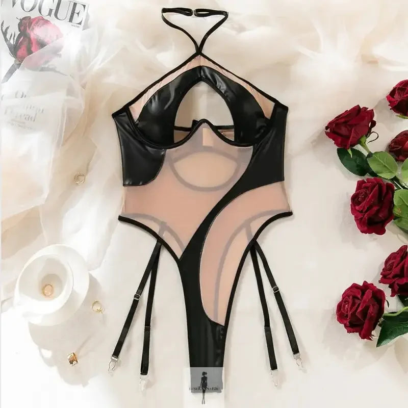 Fashionsarah.com Fashionsarah.com Mesh Halter Bodysuit