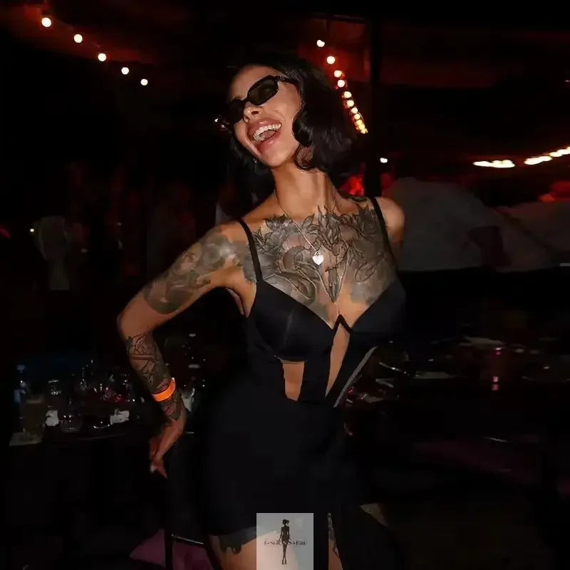 Fashionsarah.com Fashionsarah.com Bodycon Evening See-through Mini Dress