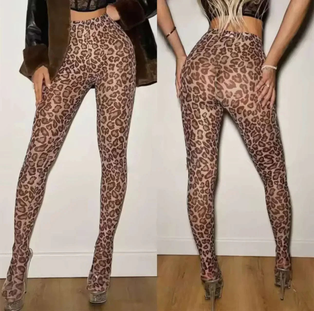 Leopard Hipster Skinny Leggings - Fashionsarah.com