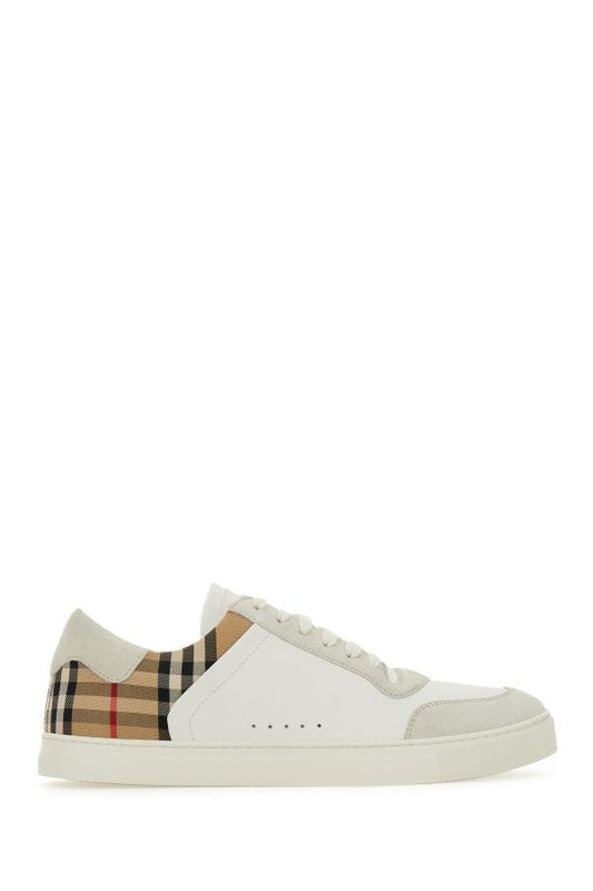 Fashionsarah.com Fashionsarah.com Burberry White Multicolor Calf Leather Sneakers