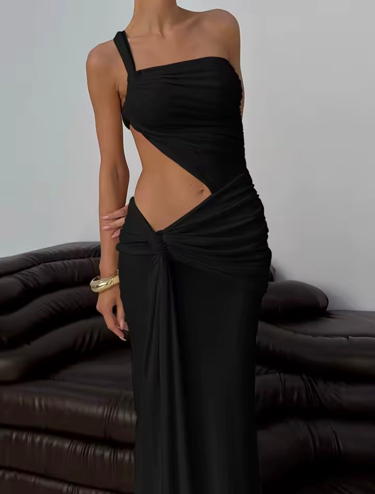 One Shoulder Irregular Dress