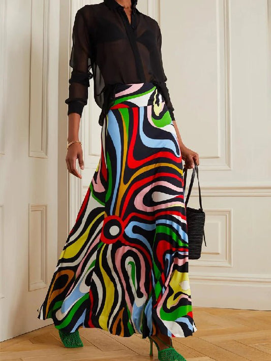 Fashionsarah.com Stylish Multicolor Long Skirt