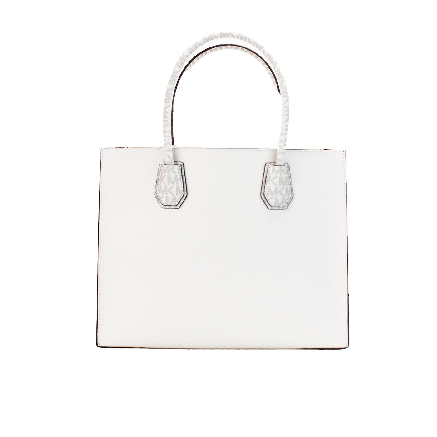 Michael Kors Mercer Large Light Cream Leather PVC Satchel Bag Crossbody Bag | Fashionsarah.com