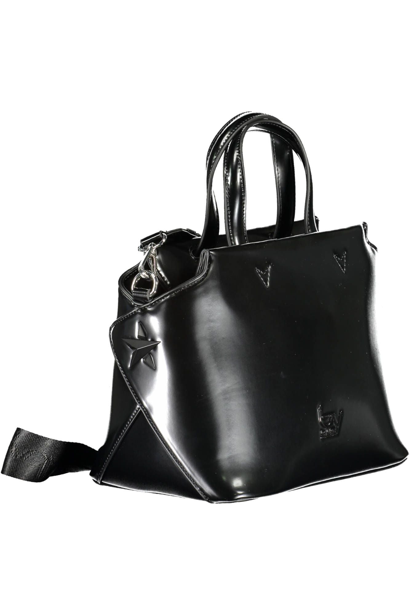 BYBLOS Elegant Black Two-Handle Bag with Contrasting Details | Fashionsarah.com