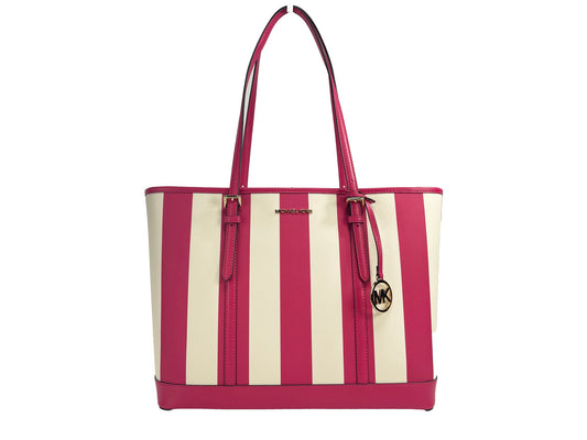 Fashionsarah.com Fashionsarah.com Michael Kors Jet Set Travel Large TZ Shoulder PVC Tote Bag Purse Pink