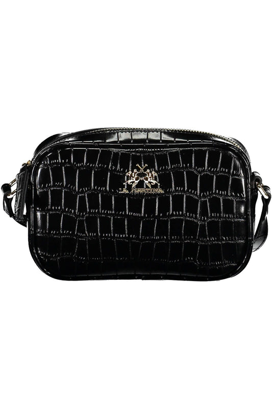 Fashionsarah.com Fashionsarah.com La Martina Elegant Adjustable Black Shoulder Bag