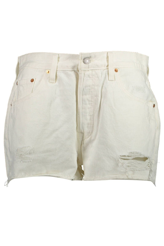 Fashionsarah.com Fashionsarah.com Levi's Chic White Denim Shorts with Classic Appeal