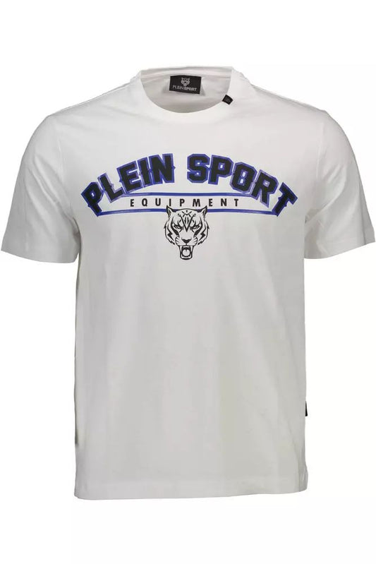Plein Sport White Cotton T-Shirt | Fashionsarah.com