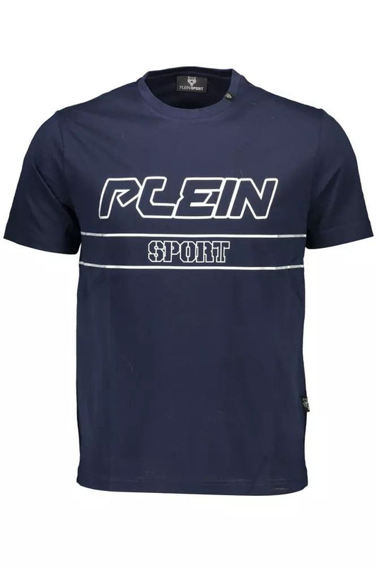 Plein Sport Blue Cotton T-Shirt | Fashionsarah.com