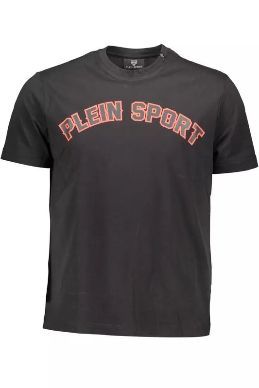 Plein Sport Black Cotton T-Shirt | Fashionsarah.com