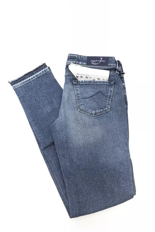Fashionsarah.com Fashionsarah.com Jacob Cohen Chic Slim-Fit Embroidered Jeans with Fringed Hem