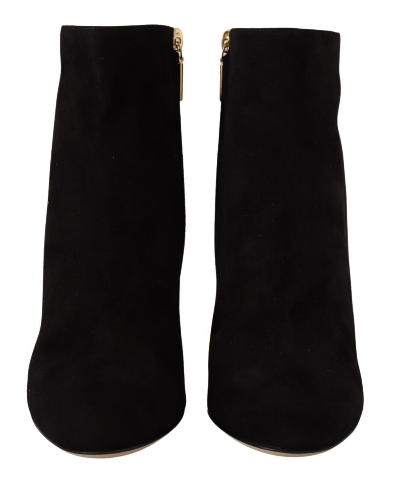 Fashionsarah.com Fashionsarah.com Dolce & Gabbana Black Suede Leather Crystal Heels Booties