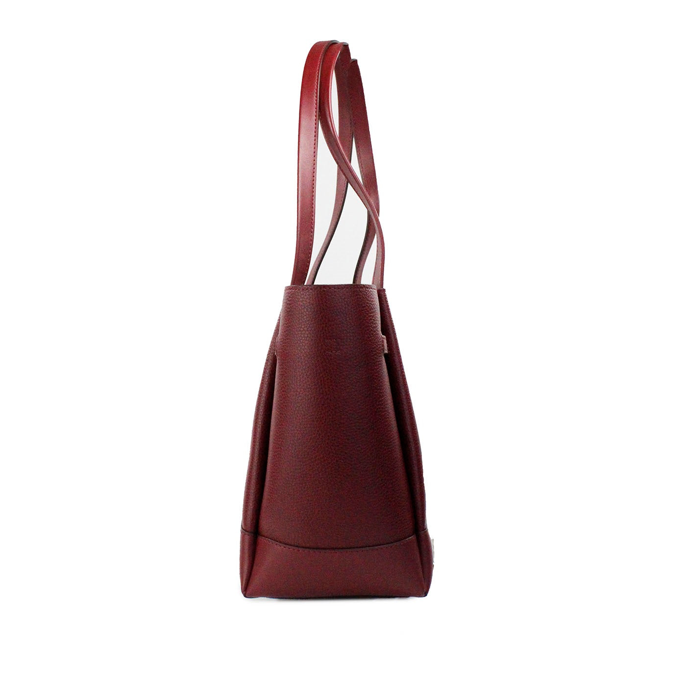 Michael Kors Reed Large Dark Cherry Leather Belted Tote Shoulder Bag Purse | Fashionsarah.com