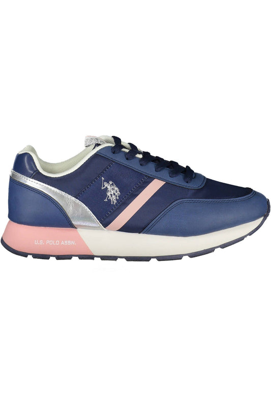 Fashionsarah.com Fashionsarah.com U.S. POLO ASSN. Chic Blue Lace-Up Sneakers with Logo Accent