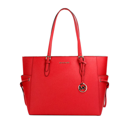 Michael Kors Gilly Large Bright Red Leather Drawstring Travel Tote Bag Purse | Fashionsarah.com